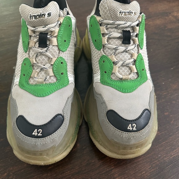 Balenciaga Triple S Sneakers - Green Gray Black